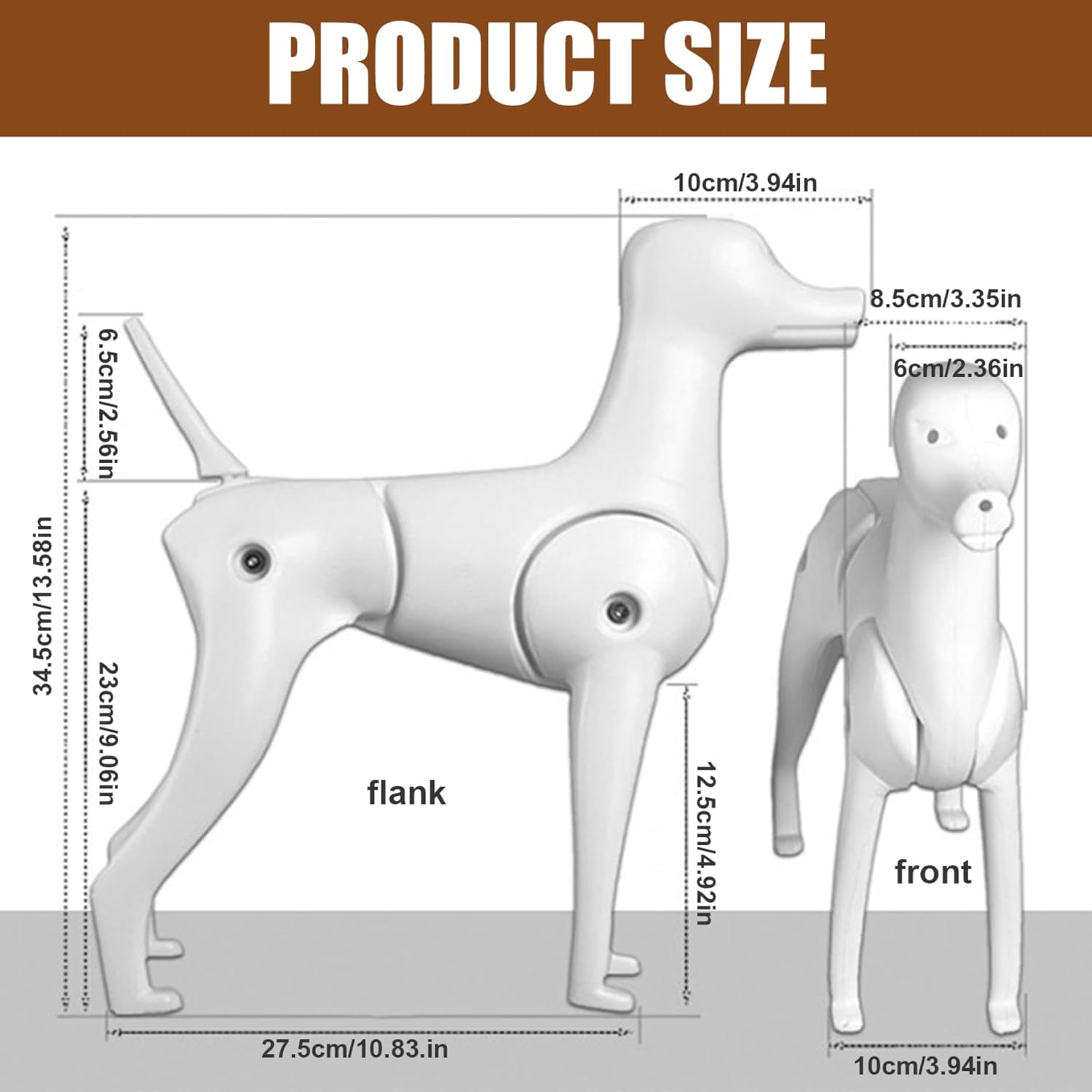 Dog Mannequin Pomeranian & Poodle 2 in 1 Dog Model for Grooming Practice Realistic Standard Mannequin for Beauty Training