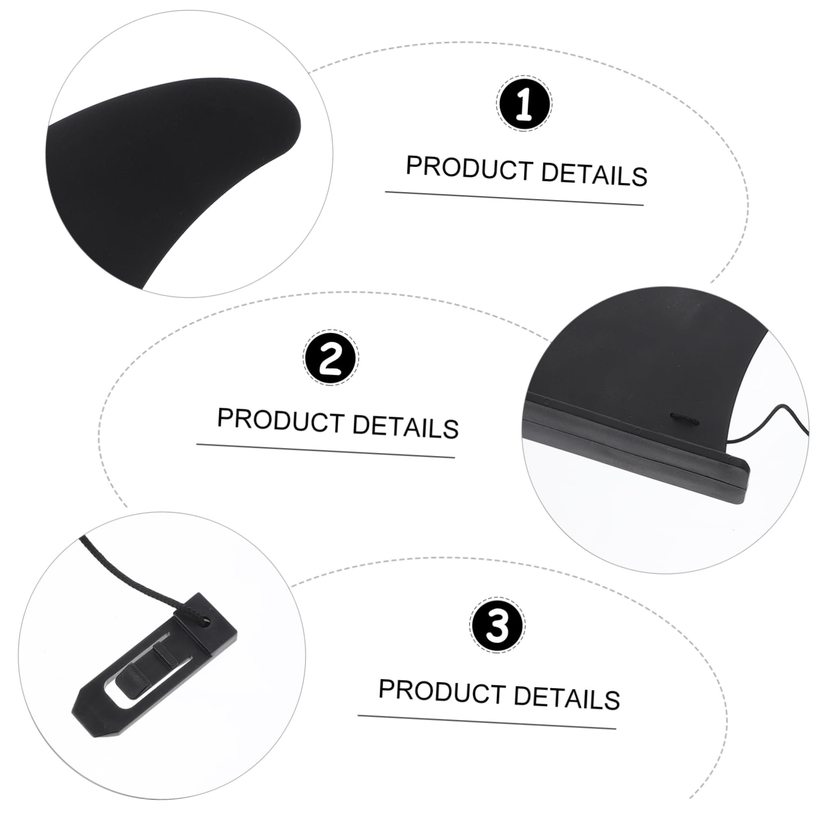 POPETPOP 3pièces Ailerons De Planche De Surf à Clipser Ailerons Centraux pour Longboard Séparateur Eau Lot