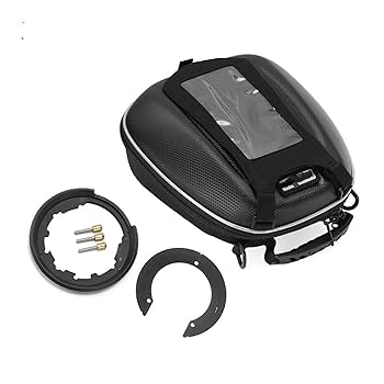 SUZUKI ブラックタンクとサイドパネルセット Amazon.co.jp: バイク用 サイドバッグ タンクバッグ荷物タンク