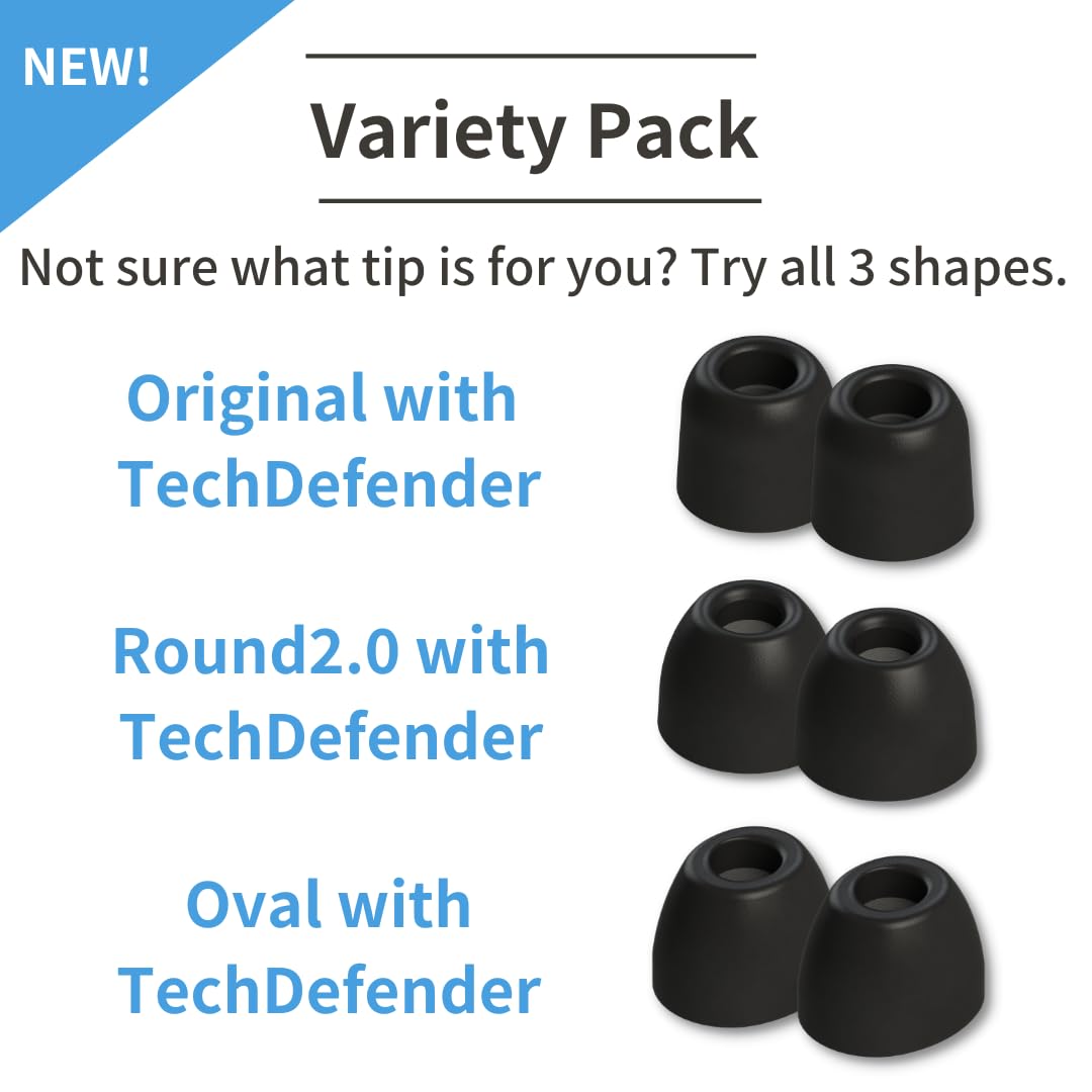 Comply Zatyczki do uszu 100 Core Series Variety Pack, do Shure, Westone, Klipsch, All Tips, różne rozmiary, 3 pary