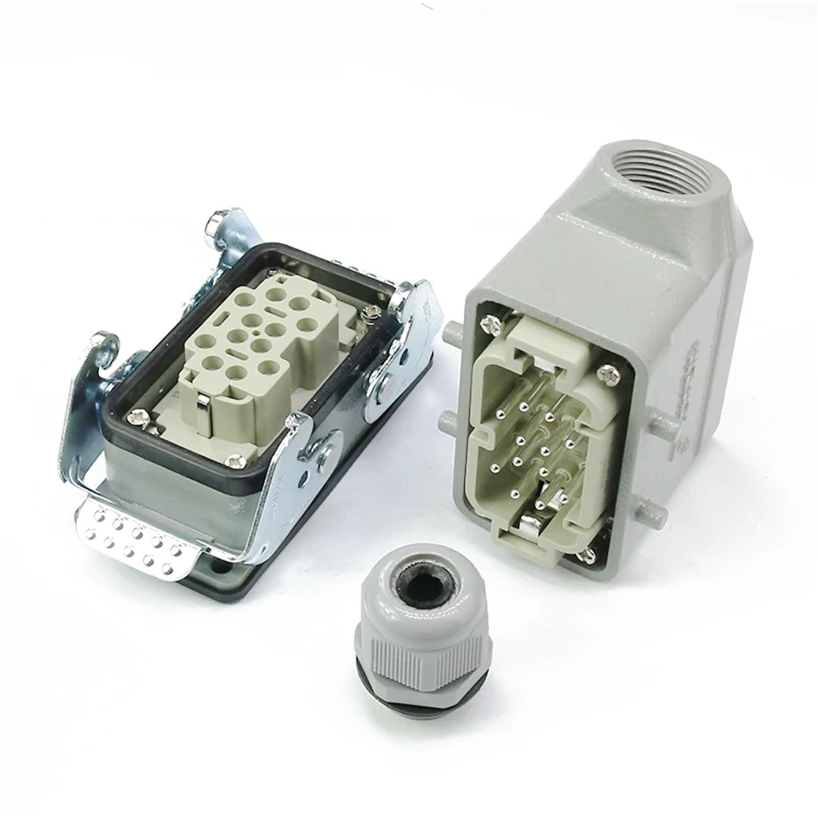 HDC-HE-012 Heavy Duty prostokątne złącze do przemysłu lotniczego, gniazdo 12-rdzeniowe, 500V, 16a, 1 szt. (12 pinów top line)