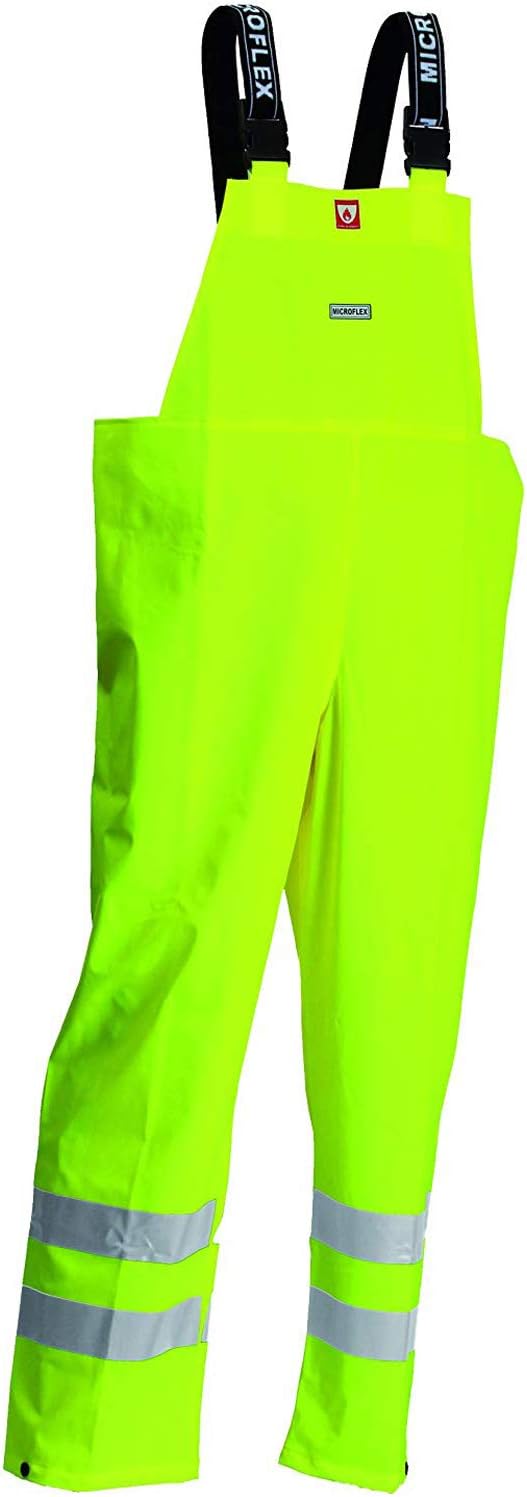 Lyngsoe FR-LR546-53-5XL "Microflex Flame Retardant" Winter-Bib Trousers, Hi-Vis Yellow, 5X-Large