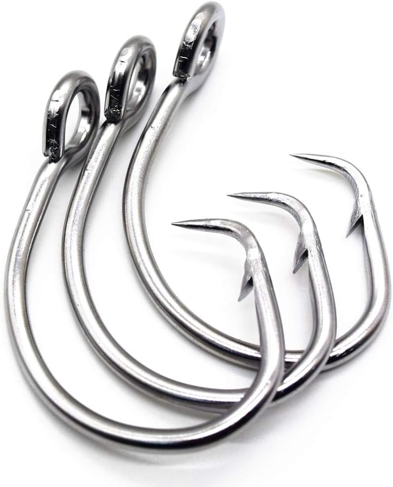 11/0-16/0 Big Ge White Ford Offset Circle Hooks & Swordfish