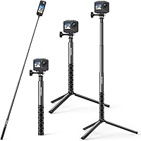 Vista 8 de AKASO Mini Trípode Palo de Selfie Extensión Ligera para Grabar Video Accesorios de Vlog Compatible con Cámara de Acción AKASO EK7000/Brave 4/Brave 7