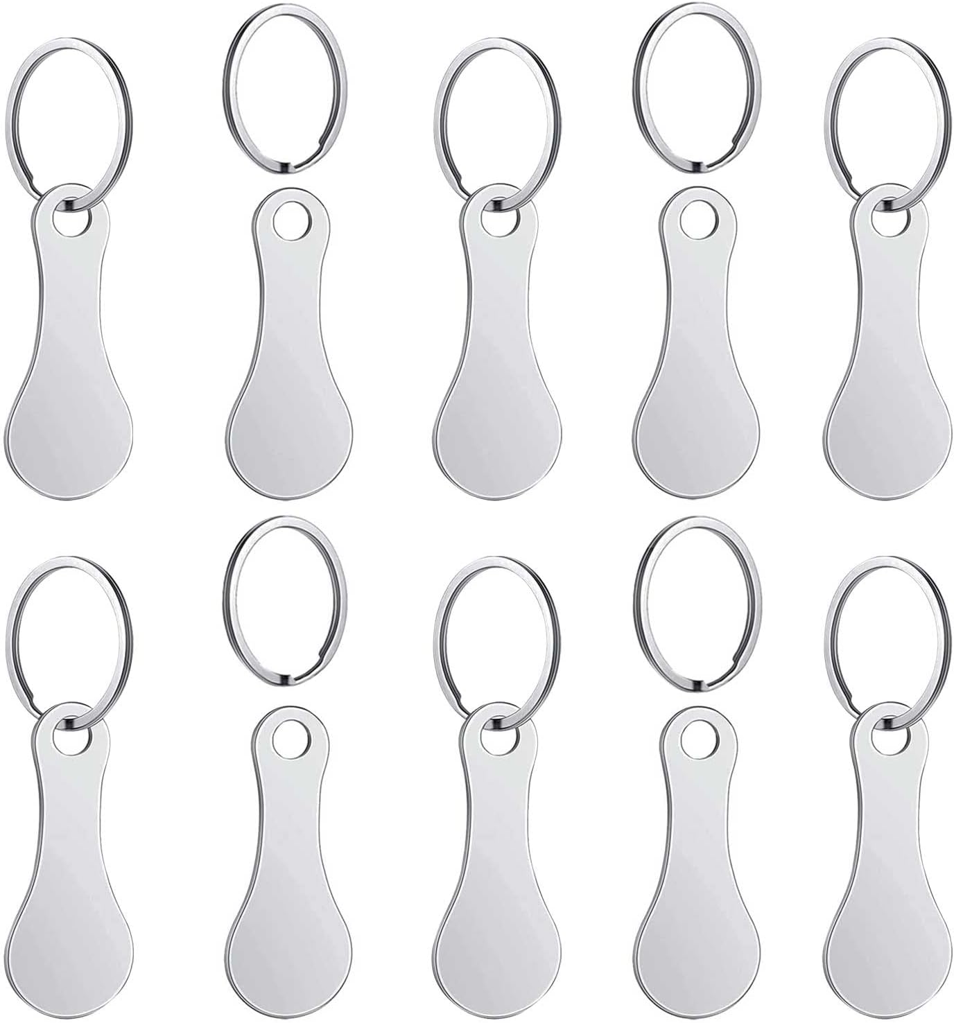 Yoljun Einkaufswagenchip Set - 20 Stück Acryl Schlüsselanhänger Mit 'Danke' Aufdruck