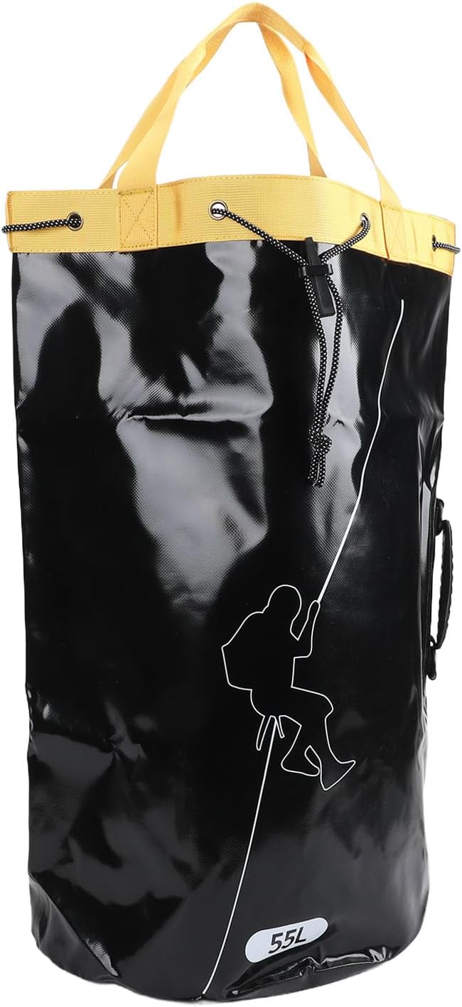 Climbing Rope Backpack, PVC Rope Storage Bag with Drainage Holes and Internal Hanging Points for, Caving, Waterfall and Climbing Adventures