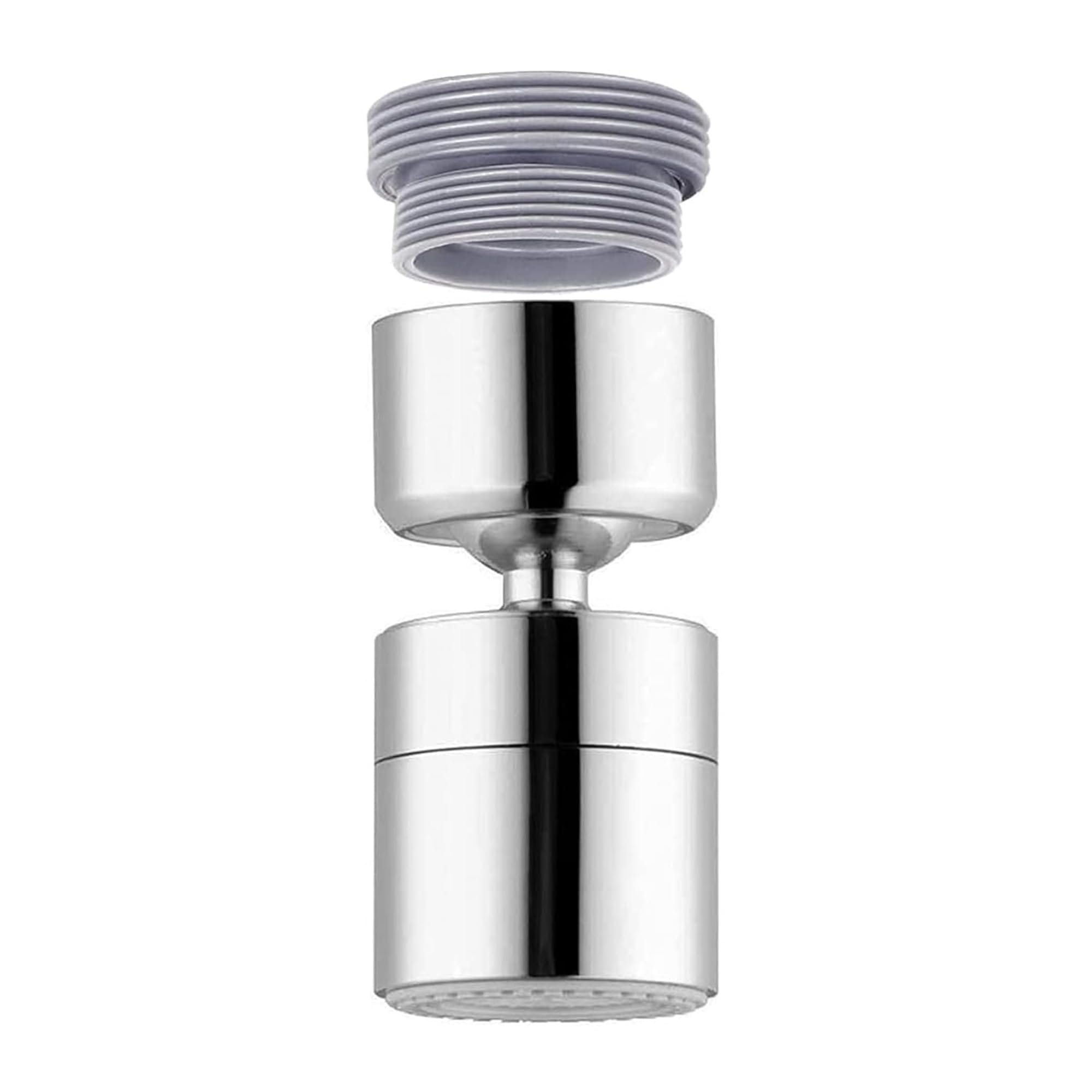 Sulfar ABS Dual Flow Aerator with Adjustable Joint | 360° Rotating Kitchen Tap Extender, 24mm (Chrome)-image-19