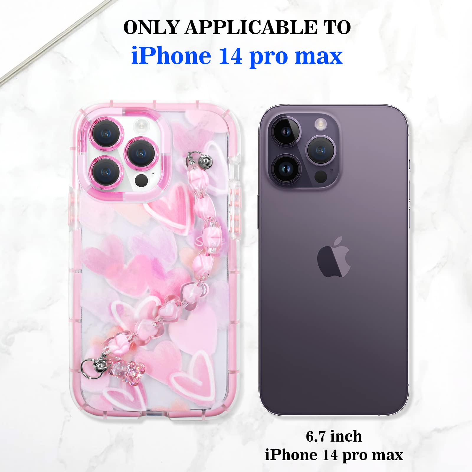 YEPO For iPhone 14 Pro Max Case pink: Amazon.co.uk: Electronics