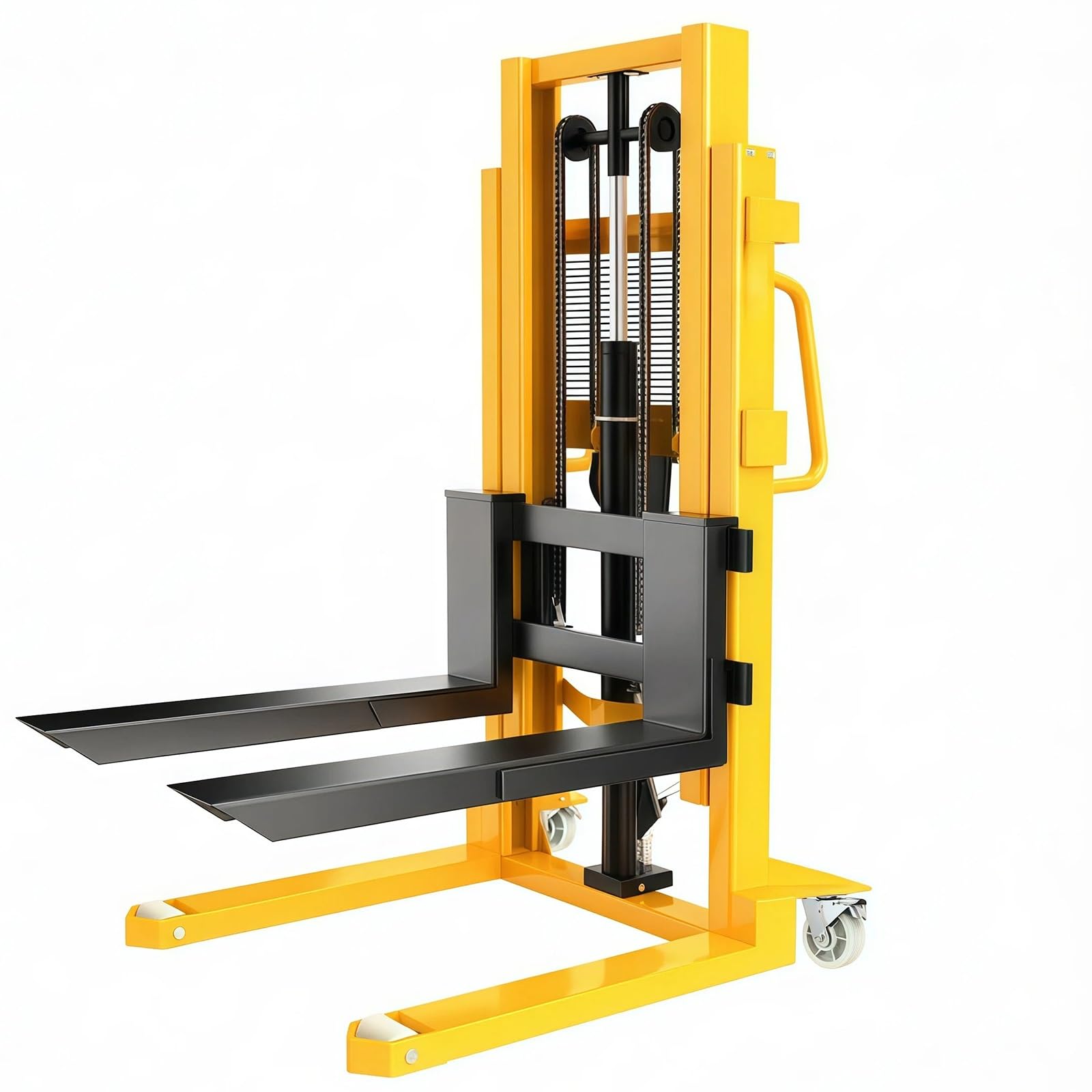 Cenz-888 pallet truck Double Mast Manual Stacker 1000kg 85cm Fork Adjustable Width for Storage