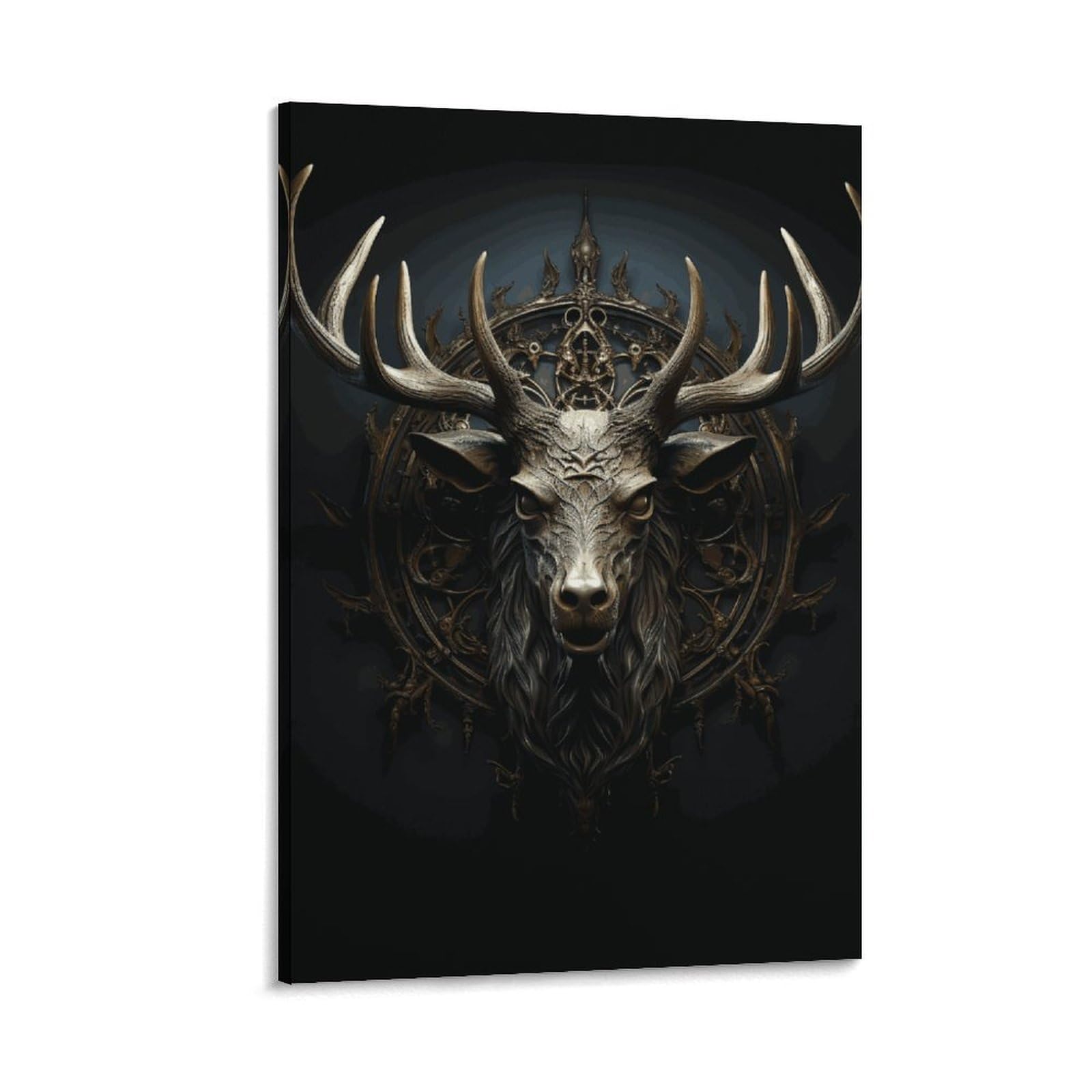 Canvas Wall Art for Living Room 16"x24" Modern Artwork Painting Pictures Hanging Canvas Prints Antlers Aesthetic Wall Art for Bedroom Bathroom Office Wall Art Print Decor Antlers Canvas Wall Art for
