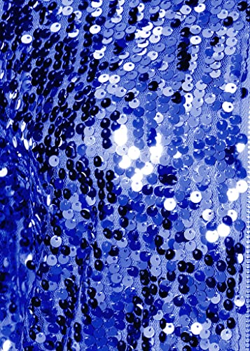 Anna-Kaci Womens Sequin Jacket Bomber Coat 1989 Slitter Outfit For Concert Party, Royal Blue, Small