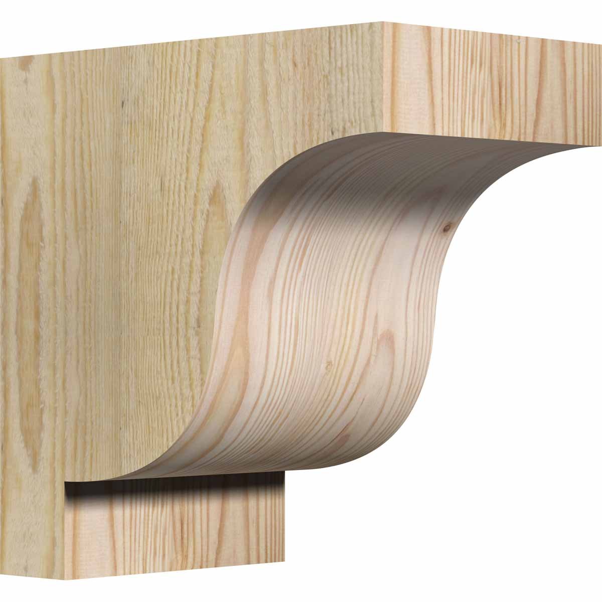 Ekena Millwork COR06X10X10NEW00RDF Newport Corbel, 10"D x 10"H, 4"W Douglas Fir (Rough Sawn)