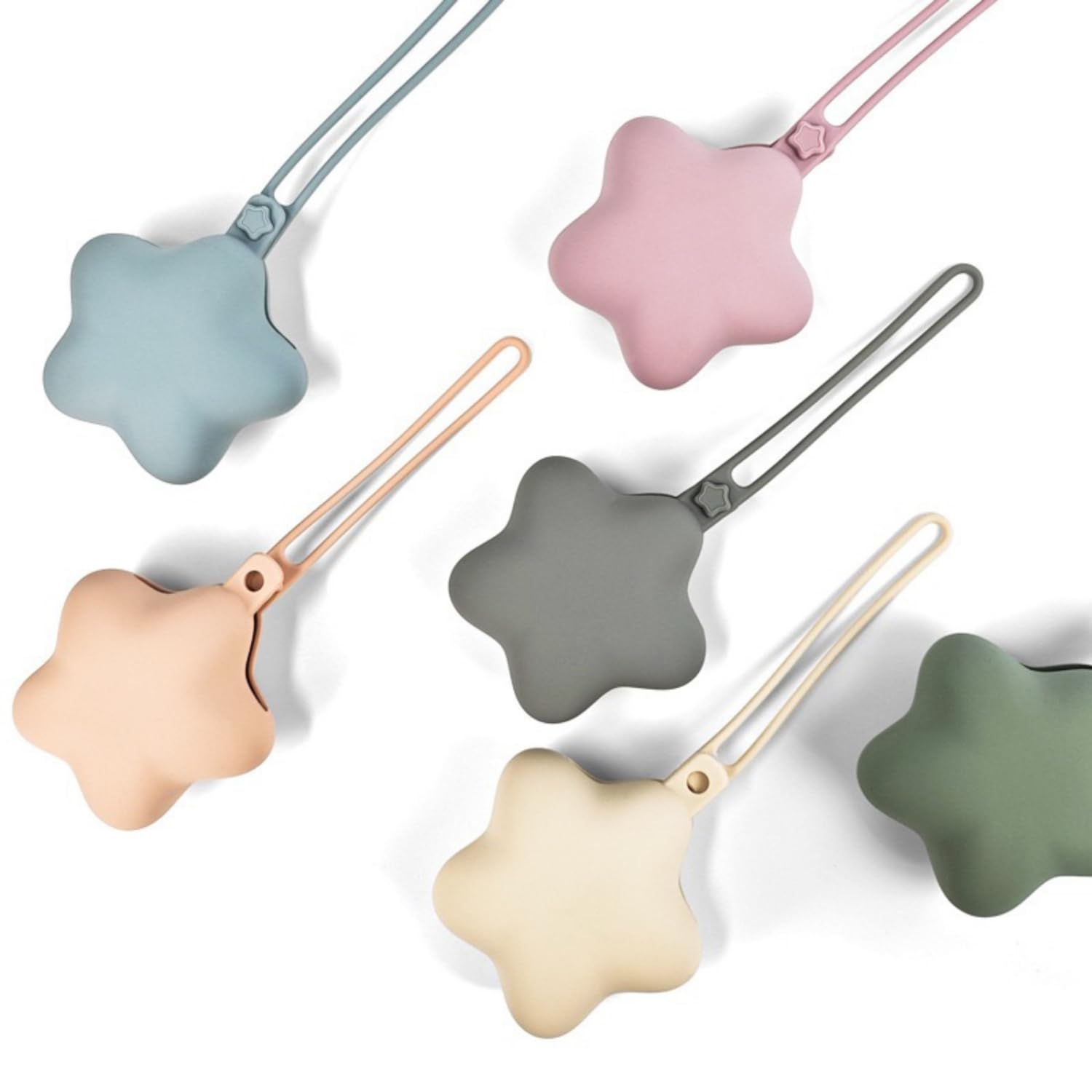 Boîtes à tétines étoile avec boucle élastique pour protéger les sucettes de la poussière