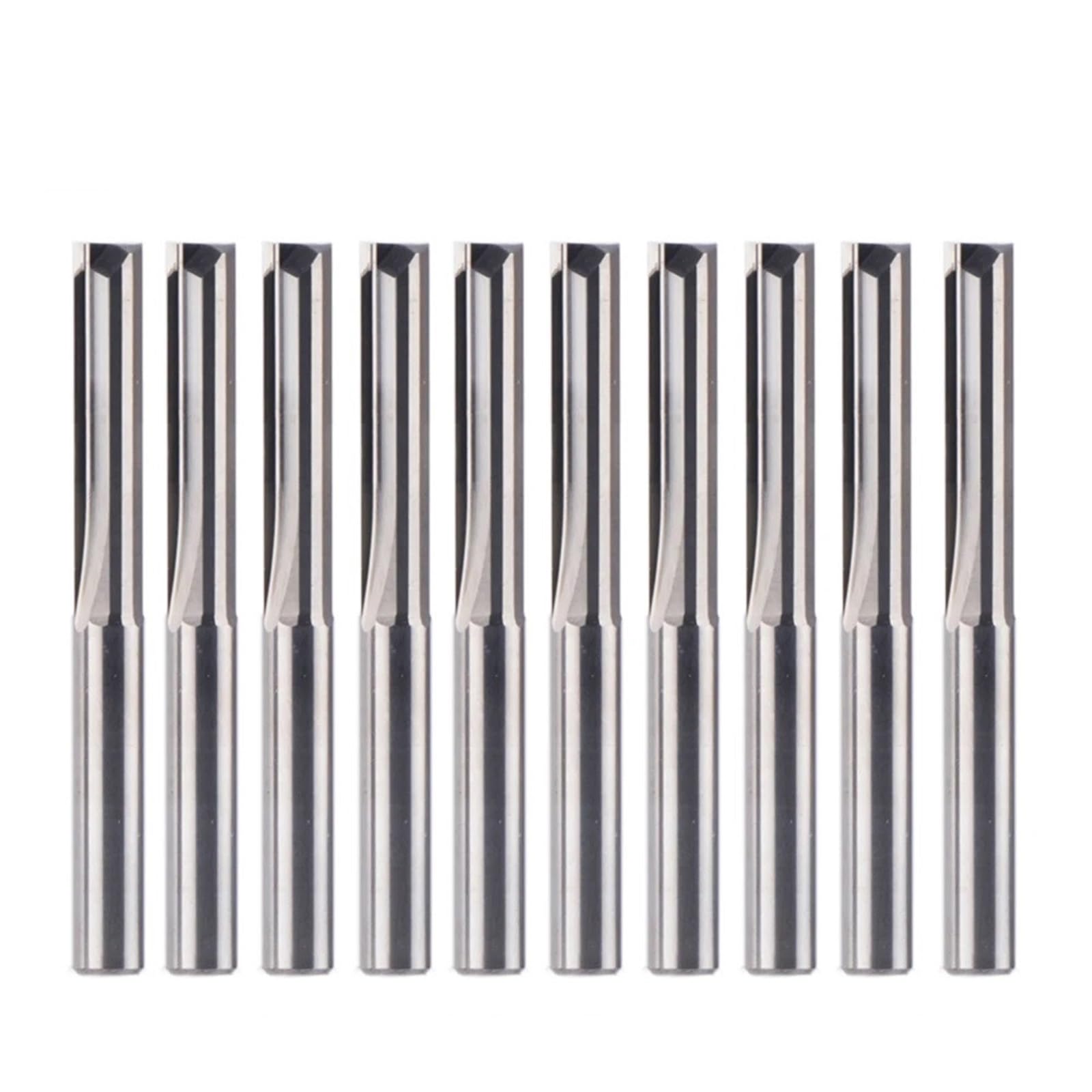 Fraises à queue 1/8 pouce pour fente de gravure CNC outillage carbure tungstène 2 cannelures