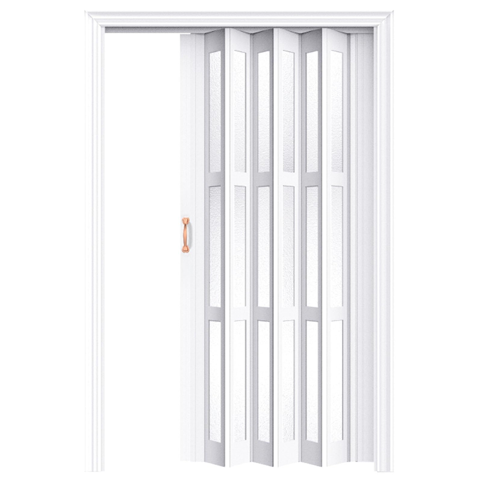 Porte accordéon rétractable gain de place sans outils pour intérieur