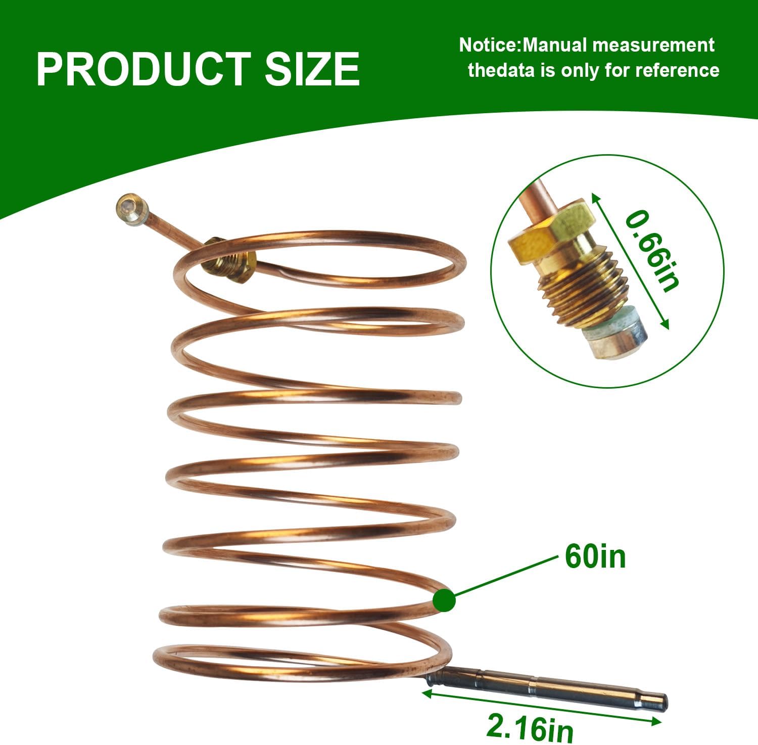 619154 Thermocouple Compatible with Norcold N300,N300.3,Series RV Refrigerators for 2 Way & 3 Way Models | Probe Sensor Replacement Part