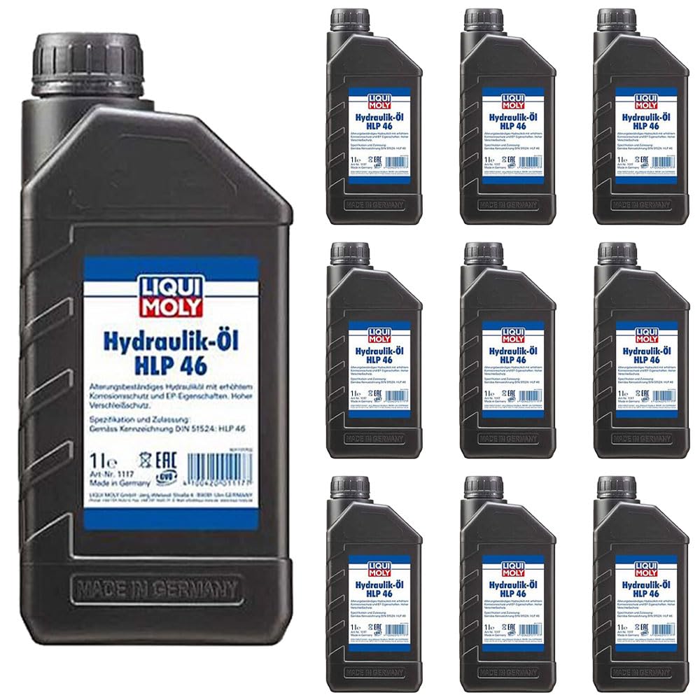 Generic LIQUIMOLY 1117 OLIO IDRAULICO HLP 46 A BASE MINERALE ADATTO PER PISTONI IDRAULICI, MACCHINE POMPE E IMPIANTI. CONFEZIONE : KIT PROMOZIONE 10 LITRI, 1117_X10_PZ