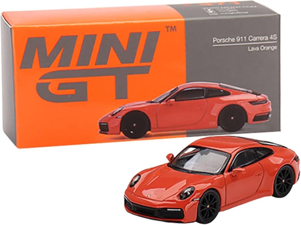 ミニカー MINI GT Porsche 911 Carrera 4S Lava 371 MINI GT Porsche 911 (992) Carrera 4S Lava Orange / No. 371