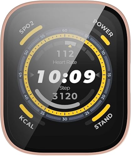 Miniatura 20 de RuenTech Protector de pantalla compatible con Amazfit Bip 5, funda protectora de policarbonato impermeable, película de vidrio templado HD integrada