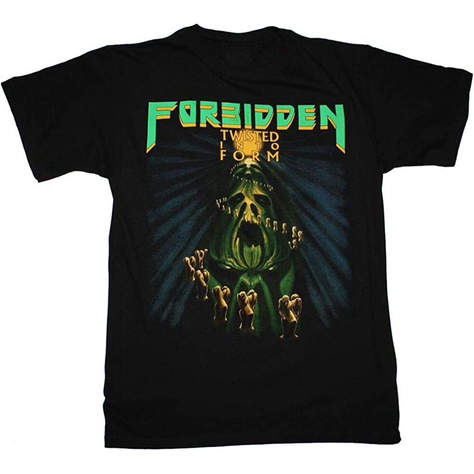 SHOUCHI Men's Forbidden Twisted Into Form Thrash Band VIO-Lence New Black T-Shirt