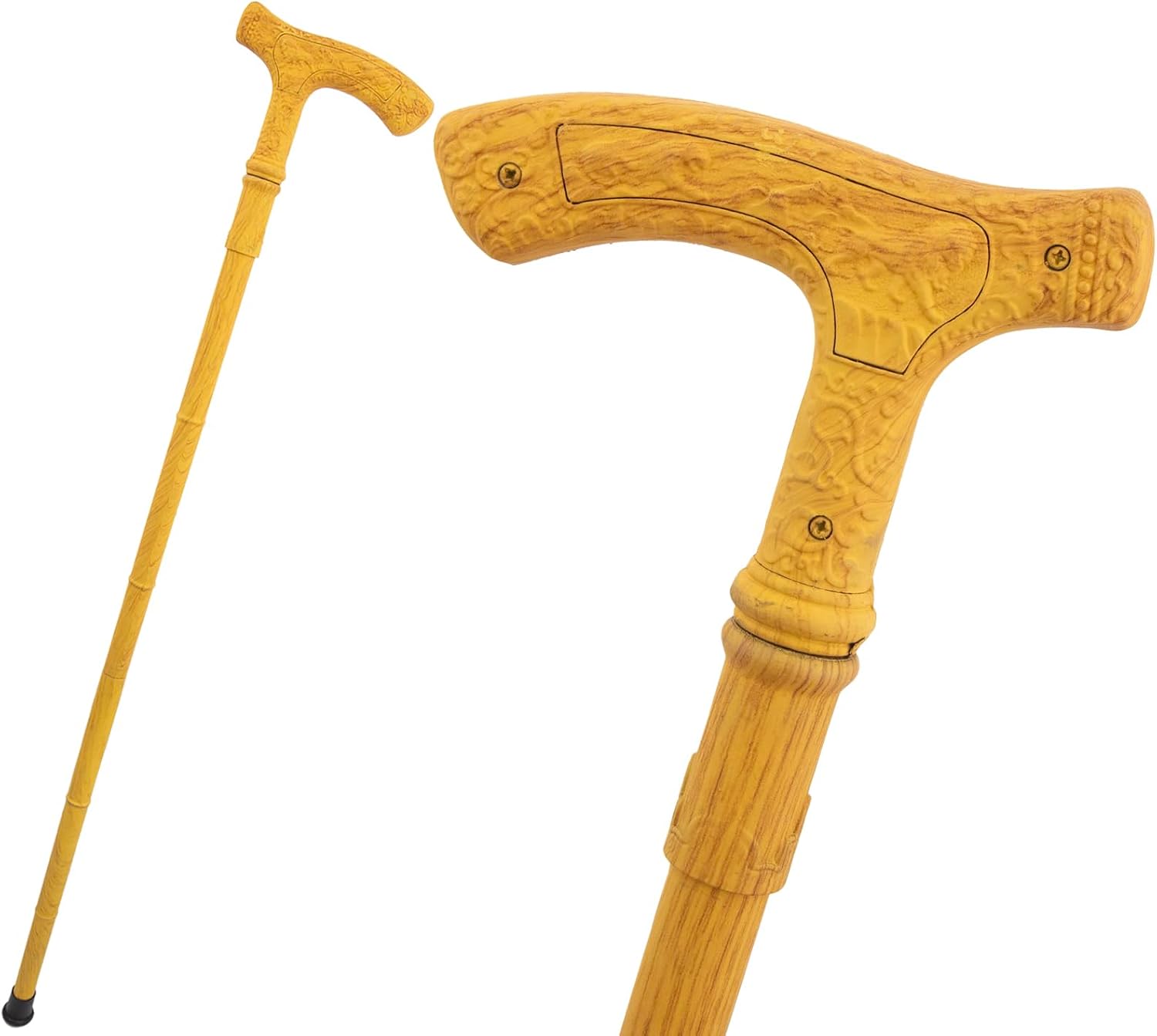 Yellow Luxury Lion Handle Walking Cane Fashion Decorative Stick Decorative Cosplay and Parties for Cosplay & Party 87cm