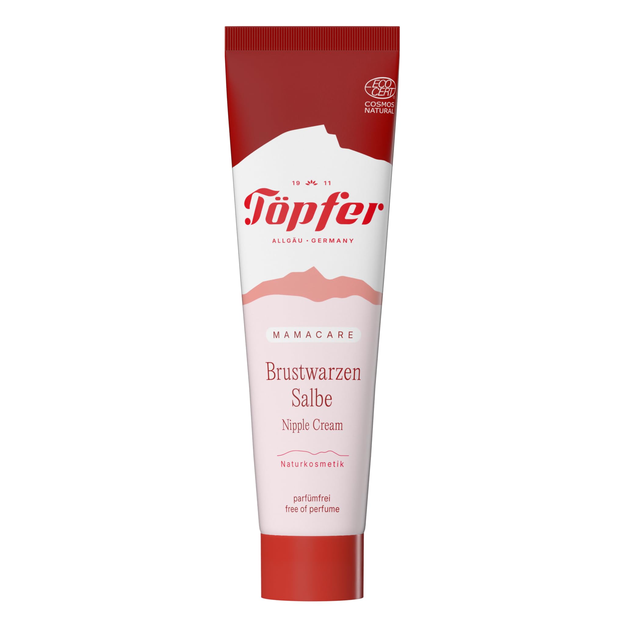 Töpfer Mamacare Brustwarzensalbe – pflegende Creme für die Stillzeit – mit Bio-Ringelblume – ohne Lanolin & parfümfrei – 6x25ml