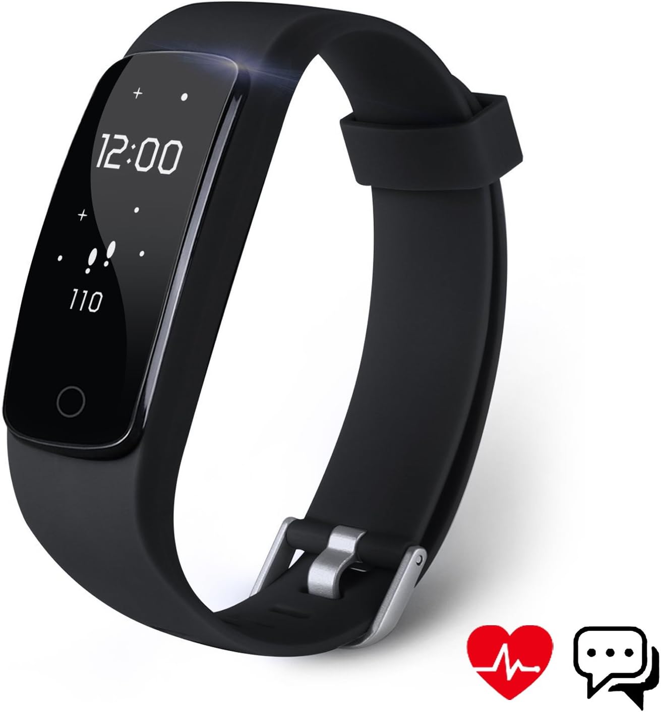 Fitness Tracker, Aneken eager1 Activity Tracker IP67 Super Waterproof Multi-Sport Modes Physical Activity Cardio HR Bluetooth 4.0 Pedometer Heart Rate Monitor with Wrist Band Bracelet Watch For Android IOS iPhone