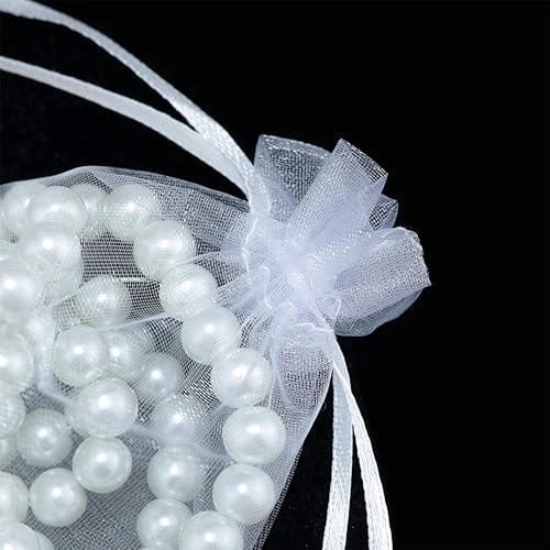 Miniatura 6 de Staruby 100 bolsas de organza  Bolsas de regalo de joyería con cordón de 3 x 4 pulgadas  Bolsas de malla para bodas, fiestas, regalos de Navidad,