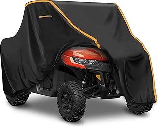 UTV Cover 2-3 Seaters, Universal 420D Heavy Duty Cover Compatible with Can Am X3 Defender Commander Polaris RZR Ranger CFMOTO ZForce UForce Pioneer Kawasaki Mule Teryx 128"x57"x72"