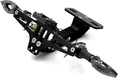 LGCRYP - Soporte para placa de matrícula trasera de motocicleta, compatible con Yamaha R3 YZFR3 ABS R6 R25 MT03 MT25 2013-2018 (color negro)