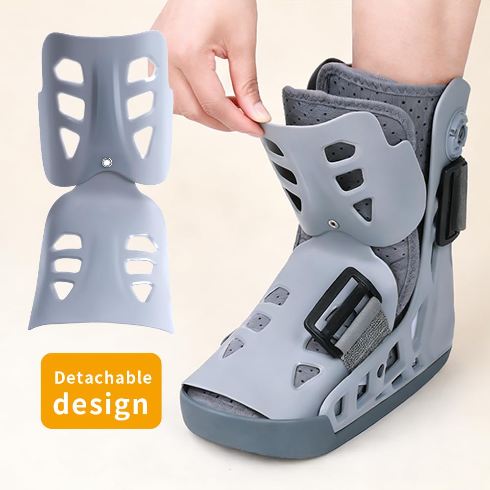 Laway Adjustable Air Walking Boot for Ankle Sprains, Soft Tissue Injuries, Minor Fractures & Achilles Tendon Recovery, Support Orthotic Walker Brace for Men & Women (Medium)