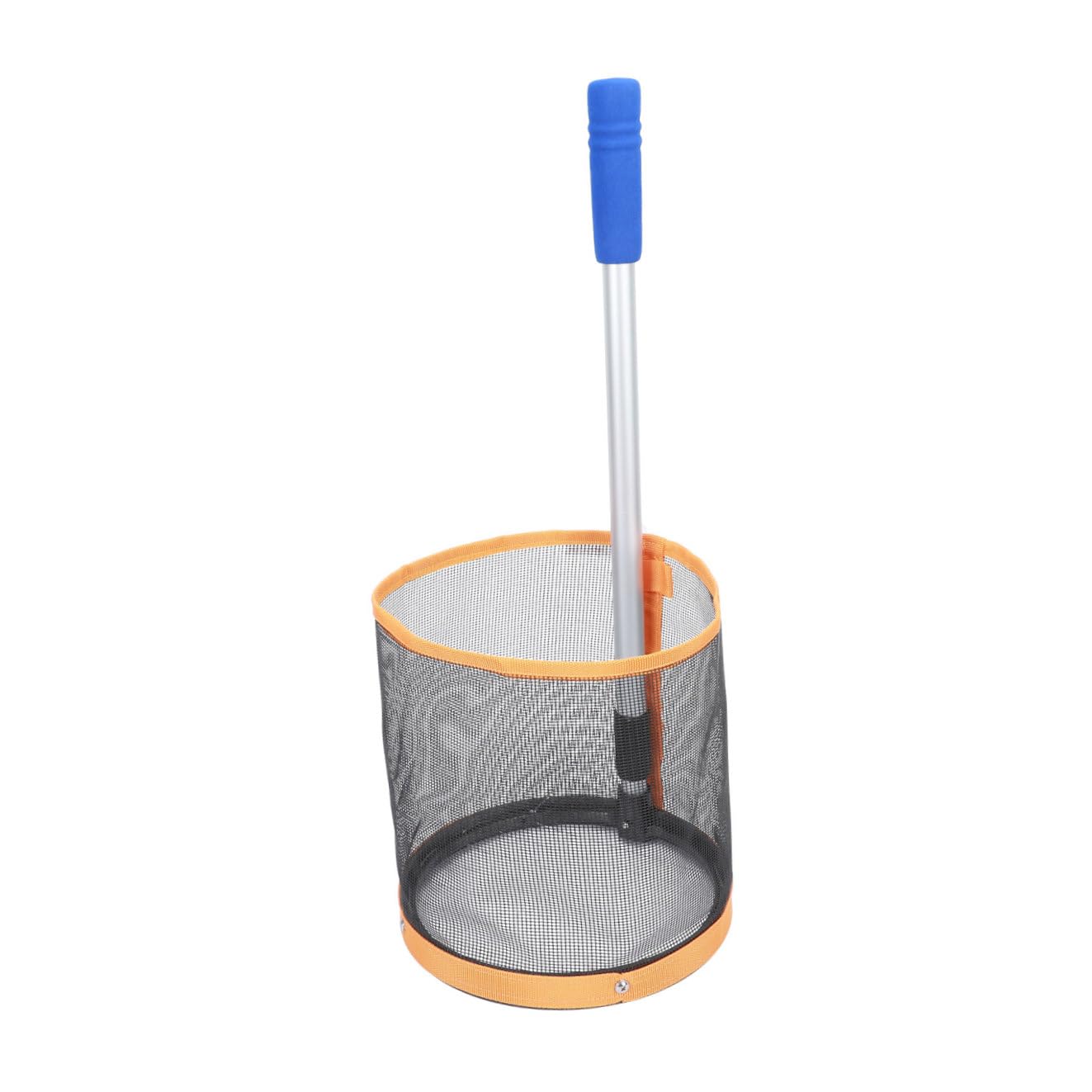 Raccoglitore Palline Ping Pong Regolabile Portatile in Metallo e Nylon | 1 Pezzo, Arancia, per Allenamento Ping Pong, Capienza Pratica e Struttura