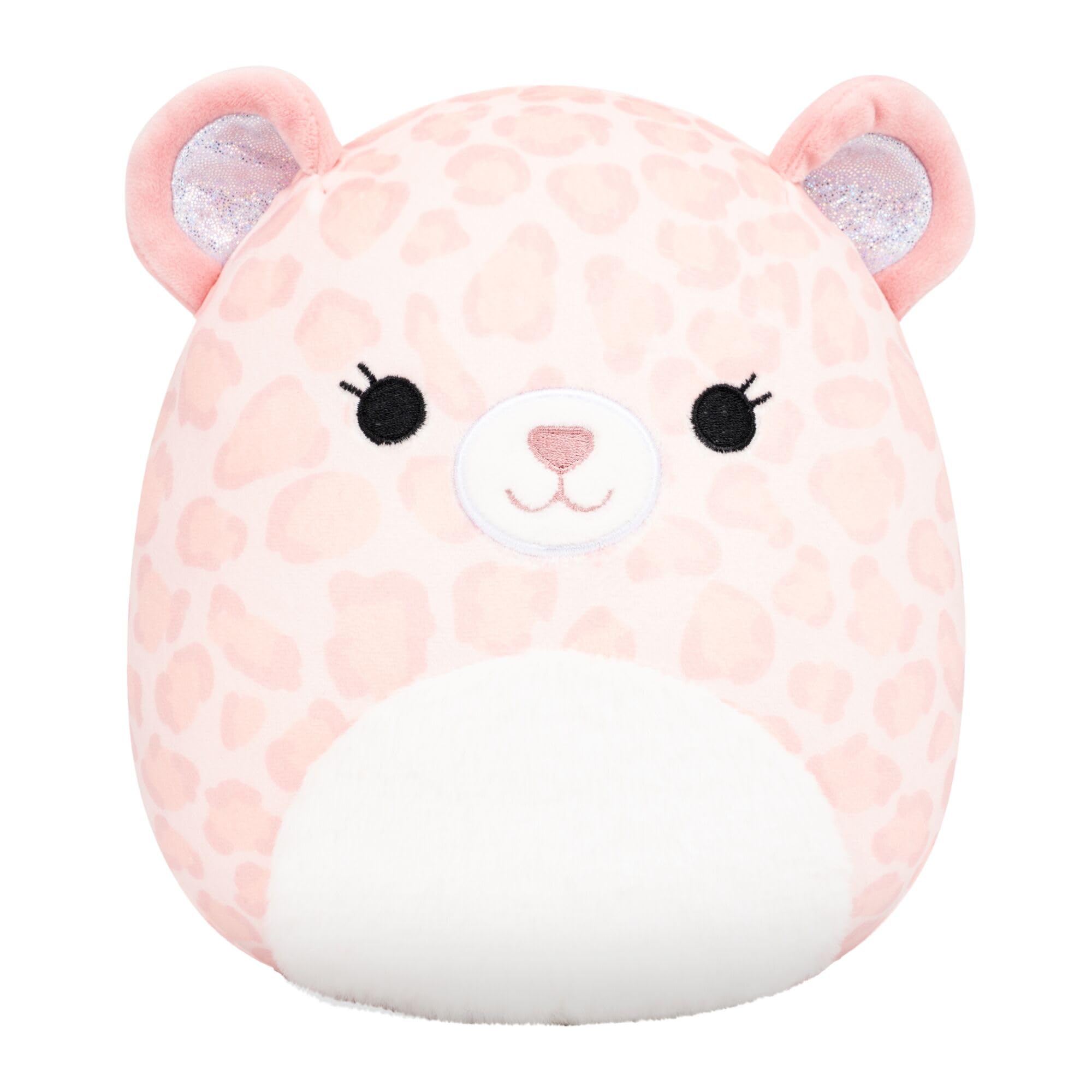 Squishmallows Original 7.5-Inch Phaedra the Peach Leopard with Fuzzy Belly & Sparkle Ears - Official Jazwares Plush