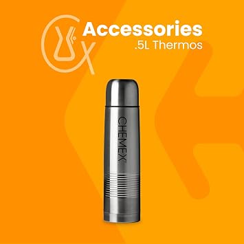 Chemex Insulated Thermos, 0.5 Liter, Leak Proof Travel Coffee Flask Bottle | Hot 8 Hours or Cold 24 Hours, Leak Proof Seal, Dishwasher Safe, Coffee On the Go