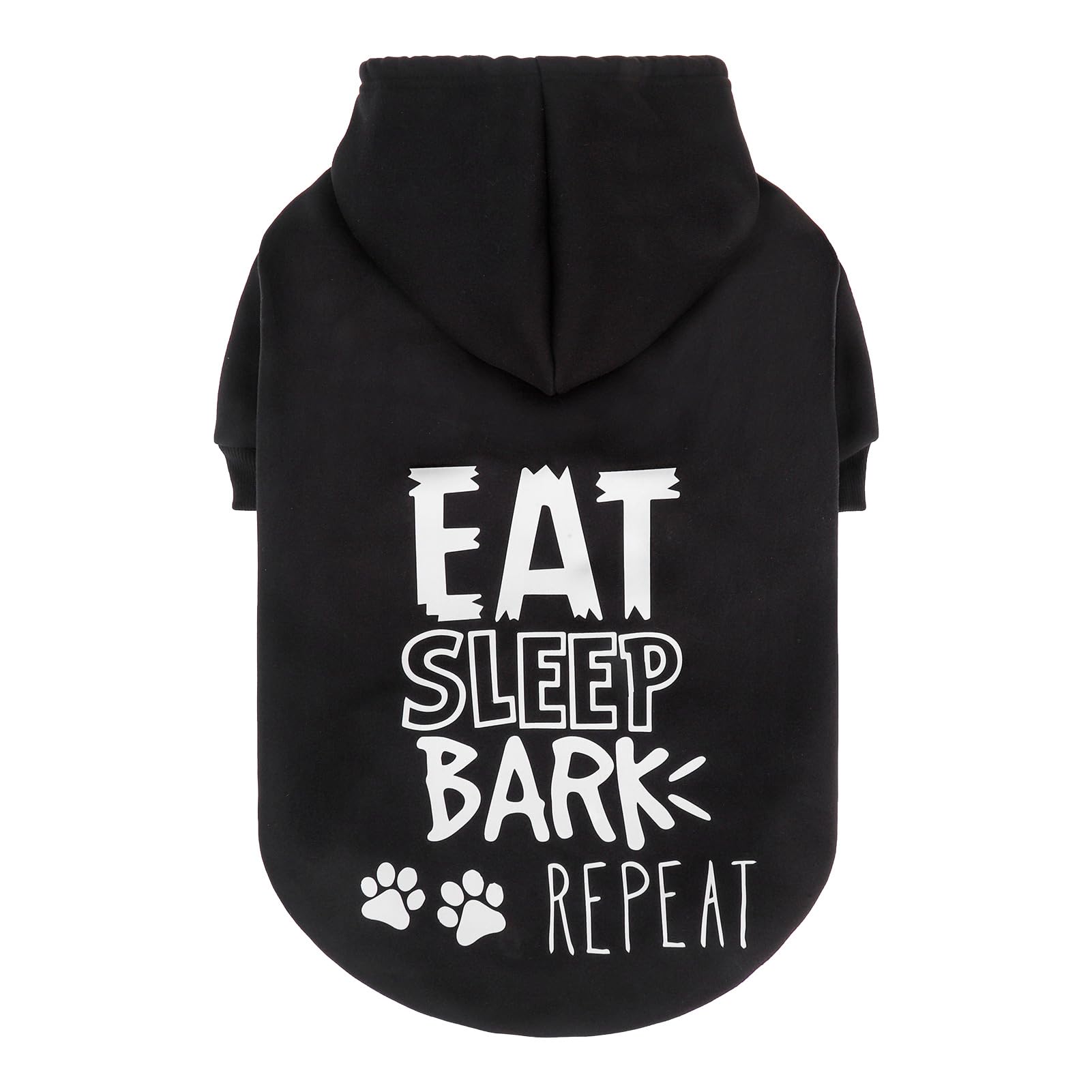 EXPAWLORER Dog Hoodie - EAT SLEEP BARK REPEAT Dog Jumper, Medium