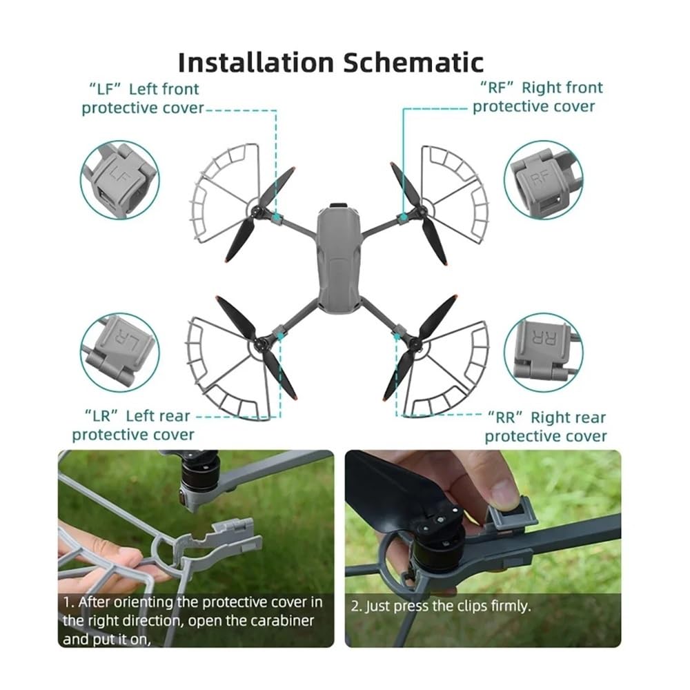 Adecuado for protector de hélice cerrado Air 3/Air 3S Drone Impulsor Protector Cubierta ventilador ala Accesorios