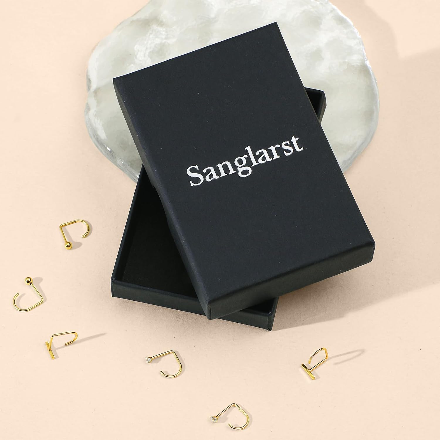 925 Sterling Silver 14K Gold Plated Huggie Half Hoop Earrings — Sleep-Friendly Poke-Free Hypoallergenic Stackable Earring — Comfortable & All Day Wear
