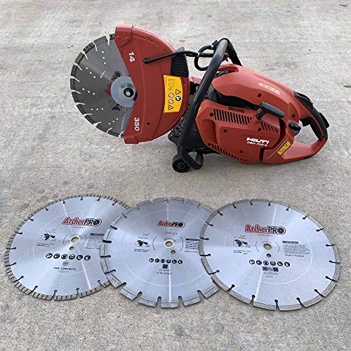 Archer Pro 16" In. Turbo Diamond Saw Blades For Fast Reinforced Concrete Cutting And Cured Concrete Cutting. For Cut-Off Saws And Walk-Behind Saws Up To 13 Hp. #TOP7