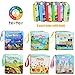 My First Soft Book,teytoy Nontoxic Fabric Baby Cloth Books Early Education Toys Activity Crinkle Cloth Book for Toddler, Infants and Kids Perfect for Baby Shower -Pack of 6