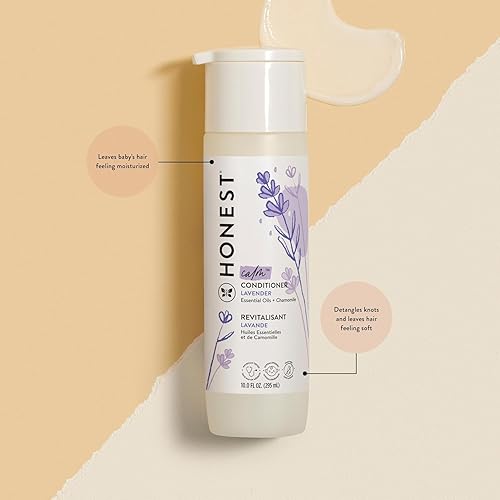 Miniatura 3 de The Honest Company - Acondicionador sin silicona y champú limpiador 2 en 1  dúo de lavado corporal suave para bebé derivado natural lavanda calma 20
