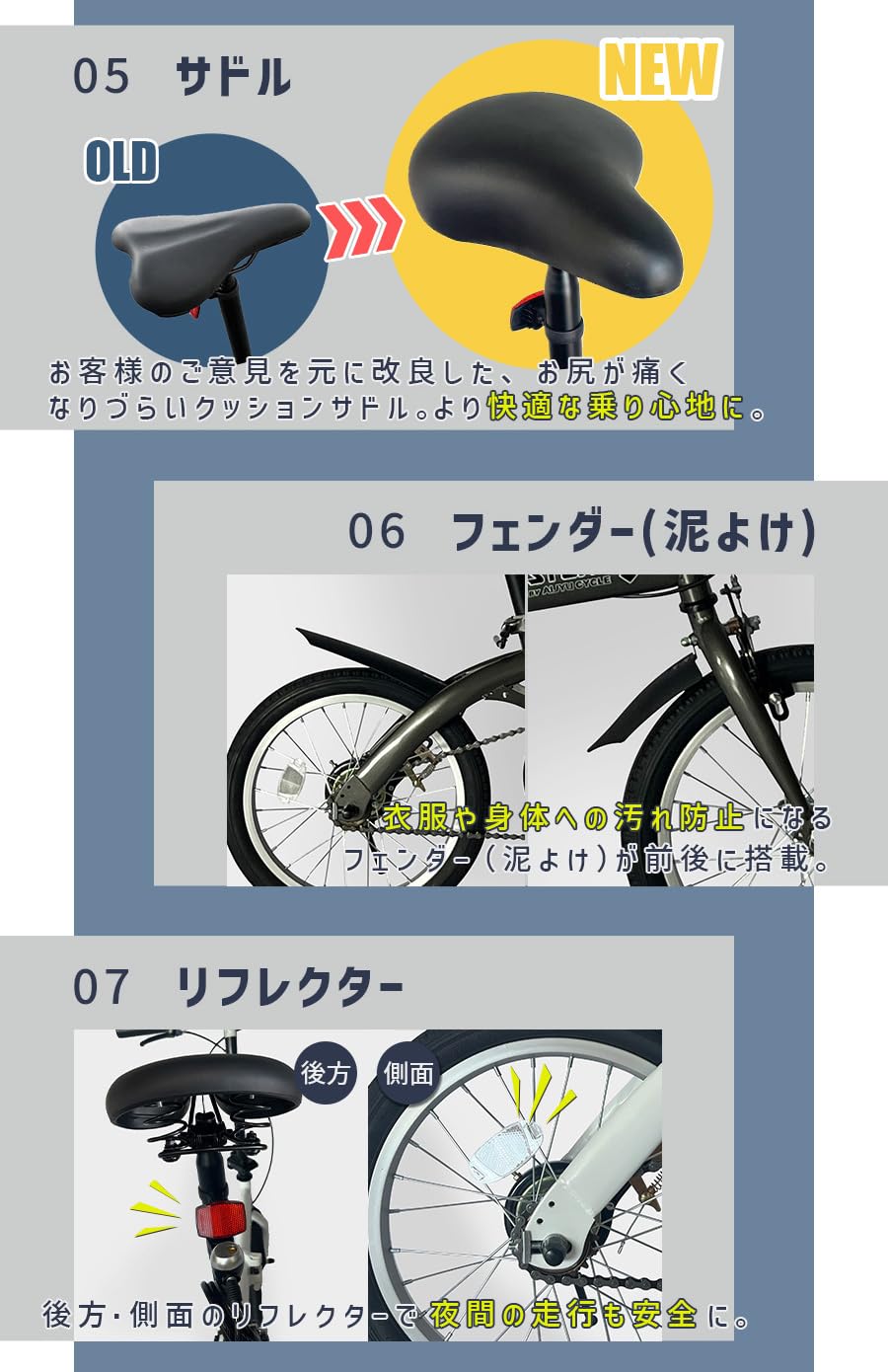 Amazon.co.jp: AIJYU CYCLE 折りたたみ自転車 16インチ ミニベロ 小径