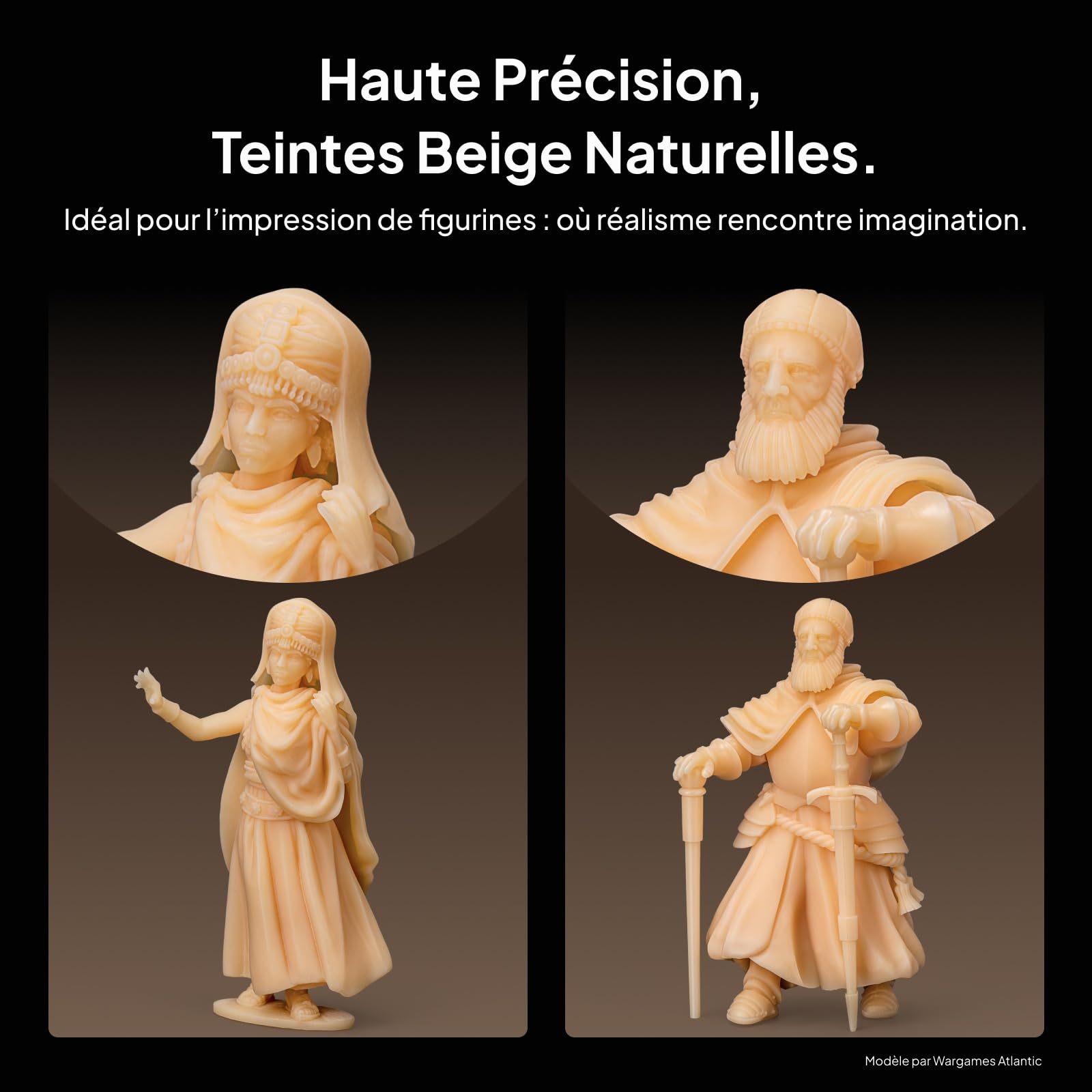 ELEGOO Résine ABS Like Lavable à l'Eau pour Imprimante 3D Beige 2000g