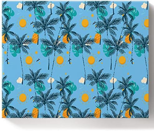 Home 99 Paint by Number for Adults Beginner and Kids, Summer Hand Drawn Tropical Botany Tree and Pineapple DIY Gift Adult Paint by Number, Acrylic Painting Kit for Room Wall Decor, 12 x 16 Inch