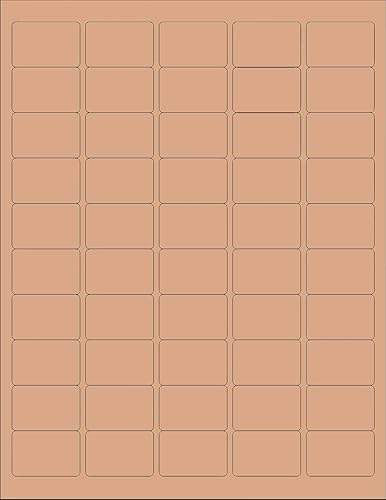 (6 hojas) 300 calcomanías de papel kraft marrón de 1x1-12 pulgadas para impresoras láserinyección de tinta, en blanco - tamaño hojas estándar de