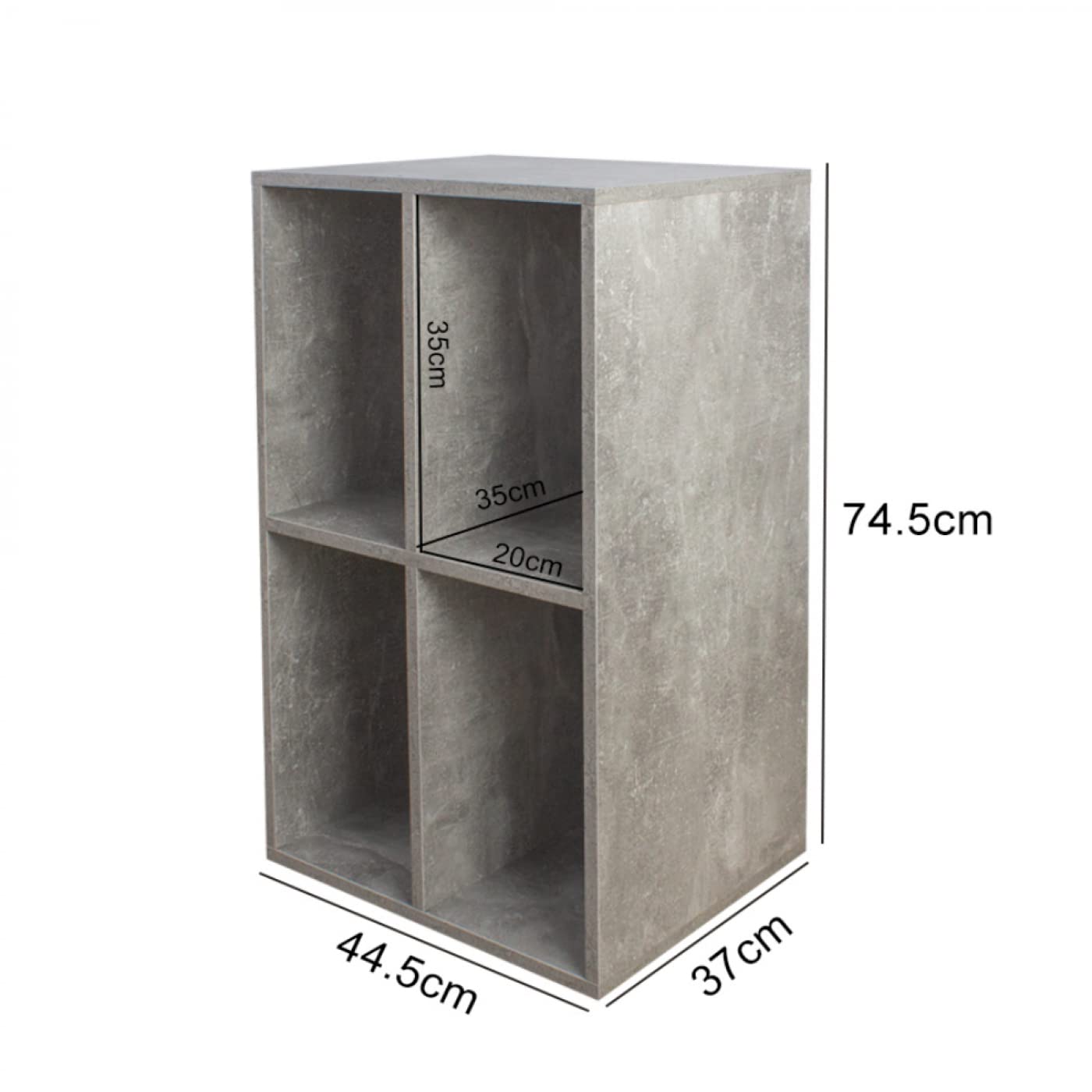 VDD Mueble de vinilo LP Record – Almacenamiento de discos LP – Mueble giratorio disco – Aspecto hormigón gris