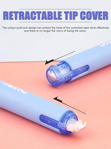 Miniatura 5 de 5 bolígrafos de cinta de corrección, blanco, 1/5" x 236", protección contra empujar y tirar