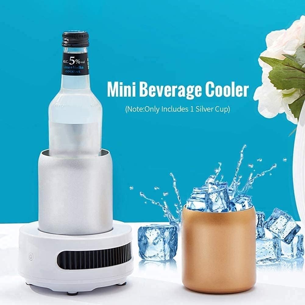 Electric cooler Portable Mini Refrigerator Electric Summer Drink Cooler, 380 Ml, Aluminum Cooling Cup, Electric Cup Accessories, for Wine/Beer/Cola/Drink/Juice Cooling