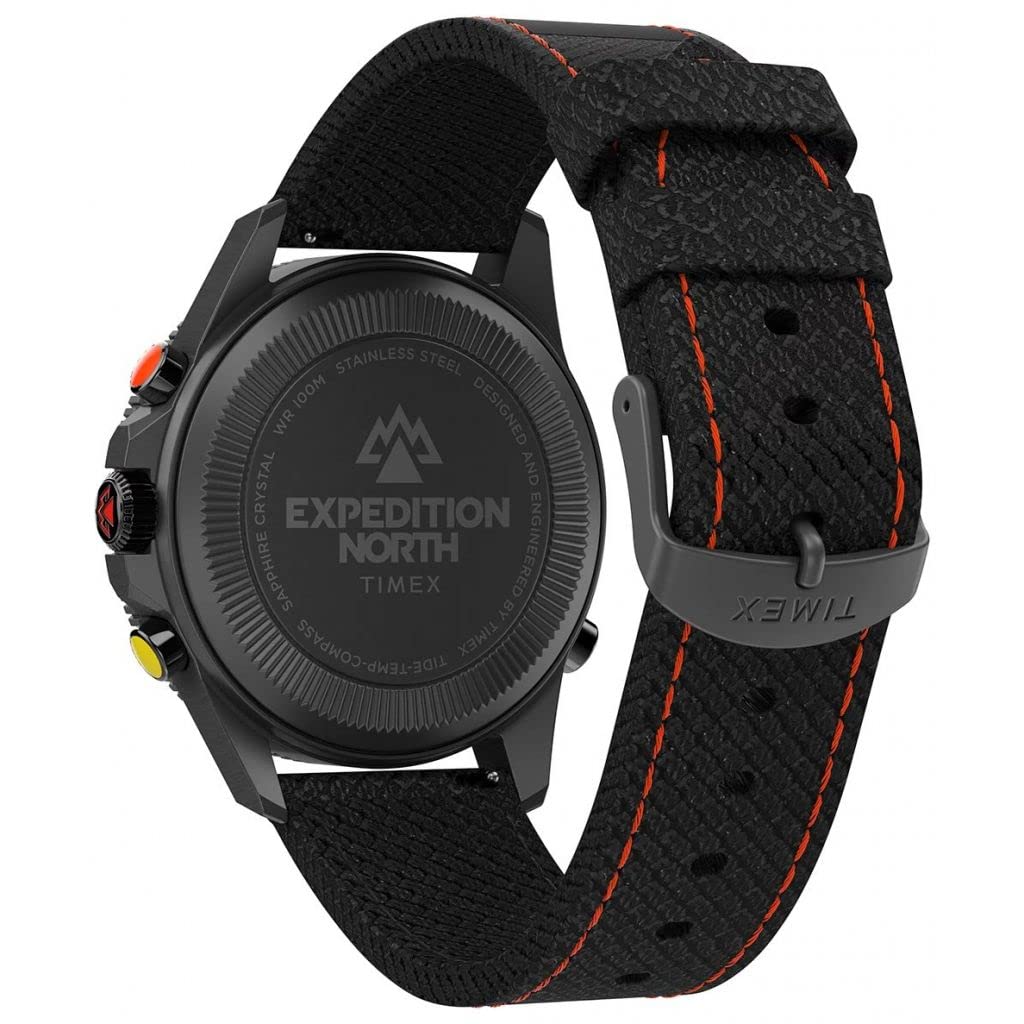 Timex Męski analogowy zegarek kwarcowy Expedition North® Tide-Temp-Compass, czarny/czarny, Pasek