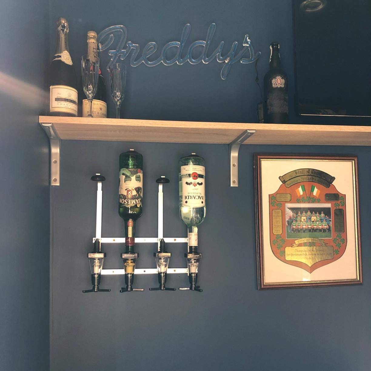 Buy 3 Bottle Optics for Spirits, DynaLiving Bar Optics Wall Mounted