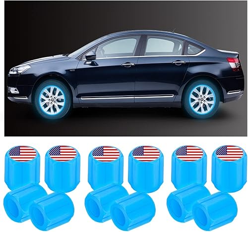 12 fundas fluorescentes para válvula de neumático, calavera luminosa que brilla en la oscuridad, antifugas de aire, accesorios decorativos de disponible en Yaxa Guatemala